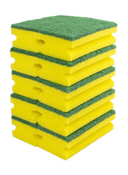 Eudorex Fibra Verde Dishwashing Sponge, 5 Pieces, Yellow
