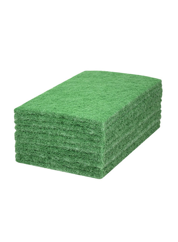 Eudorex Tampone Verde Dishwashing Scouring Pad, 10 Pieces, Green