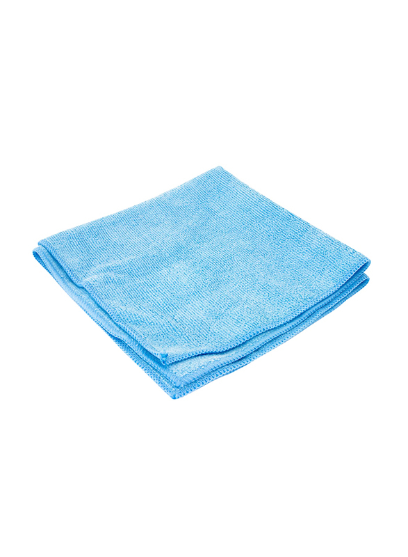 Palm Clean Tech Pear Microfibre Cleaning Cloth Set, 20 Pieces, 40 x 40cm, Blue