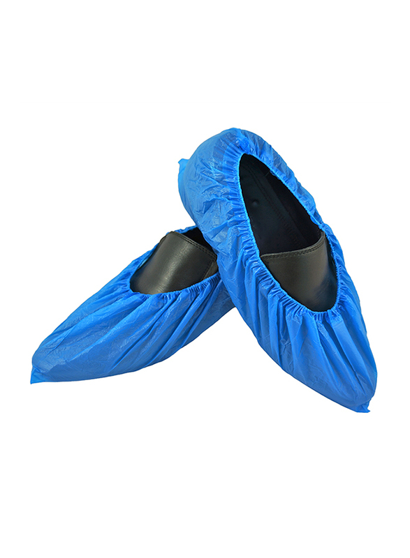 Palm CPE Shoe Cover, P01700360, Blue, 100-Piece