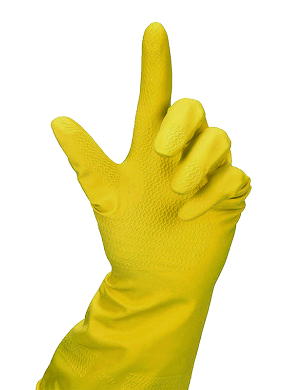 Super 5 Prima Protective Gloves with Long Sleeves for Kitchen, Medium, Yellow