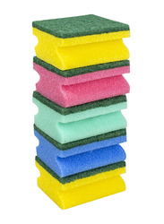 Super 5 Long-Lasting Spugna Colour Scouring Nail Saver Sponge To Remove Stubborn Stains, 5 Pieces, Multicolour