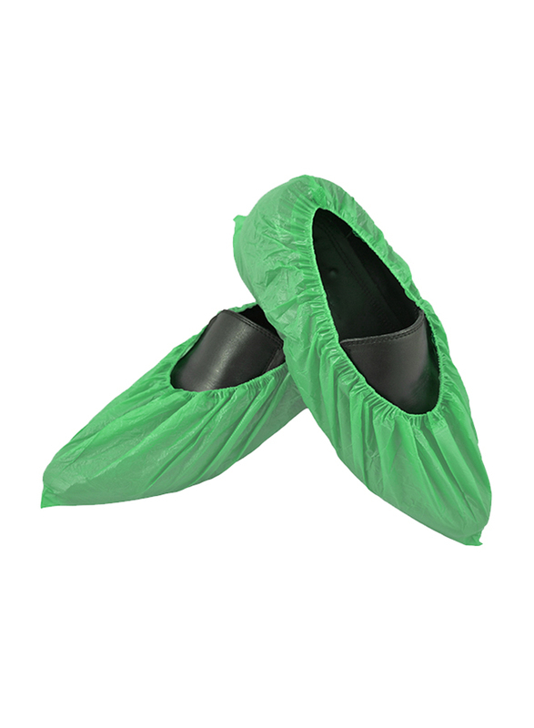 Palm CPE Shoe Cover, P01700361, Green, 100-Piece