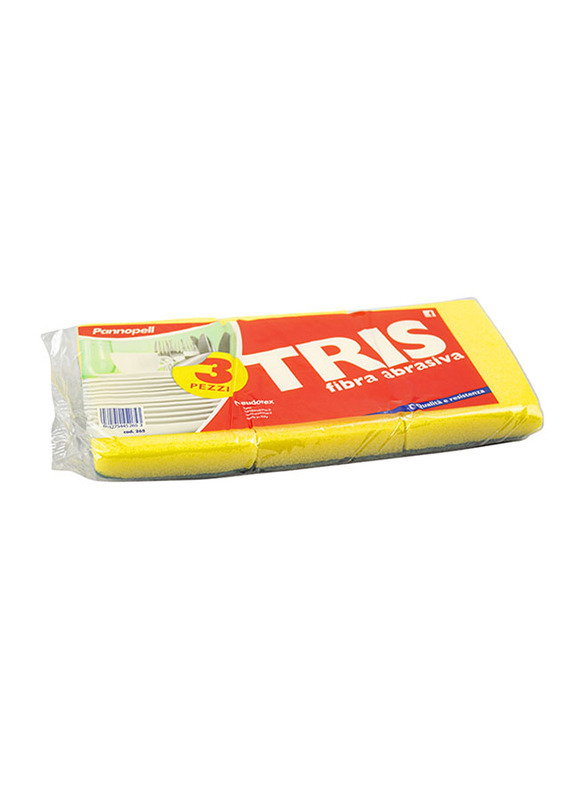 Eudorex Tris Dishwashing Sponges, 3 Pieces, Yellow