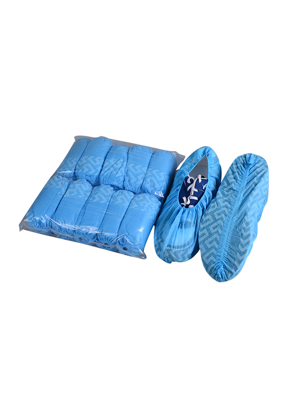 بالم غطاء حذاء غير منسوج، P01700350، أزرق، 100 قطعة