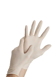 Palm Disposable Latex Powder Free Gloves, Medium, 100 Piece, Clear