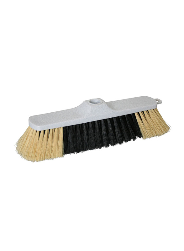 Rival Recycling Room Soft Broom with Poly Brussels, Black/Grey