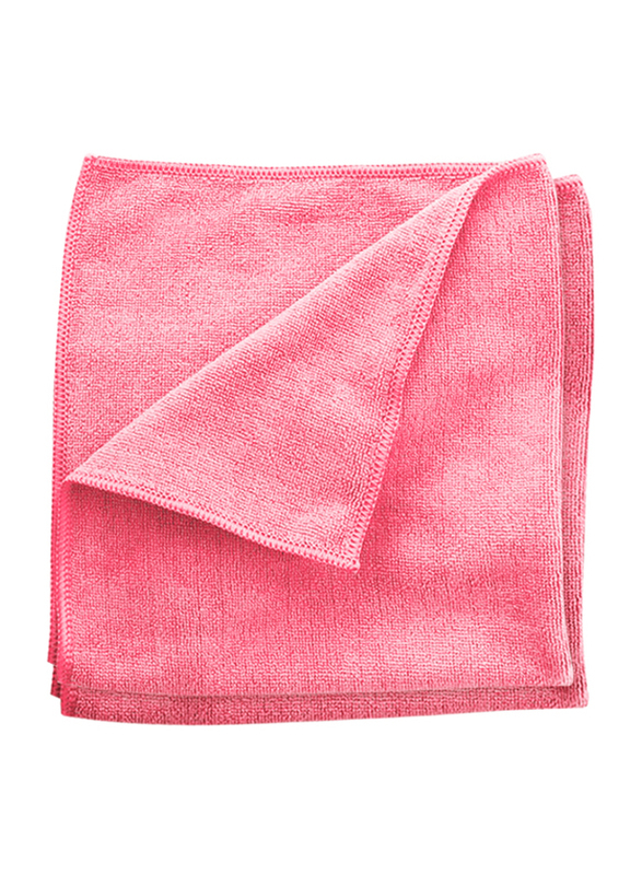 Palm Clean Tech Pear Microfibre Cleaning Cloth Set, 20 Pieces, 50 x 80cm, Pink