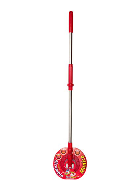 Super 5 Roto Mop Kit with Pedal Trolley Bucket & 2 Refills, Red