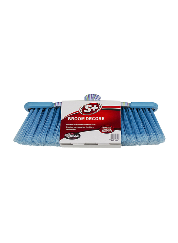 S+ Decor Broom with Handle, Blue