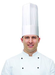 Palm Executive Chef Hat, 10-Piece, 25cm, White