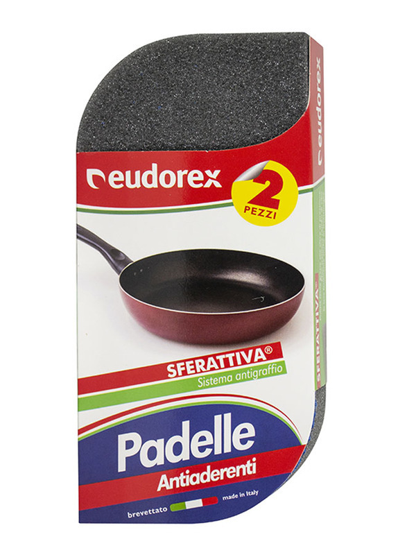 Eudorex Teflon & Ceramic Pans Sferattiva Padelle Sponge, 2 Pieces, Multicolour