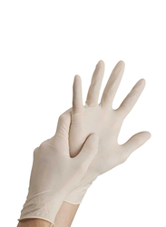 Palm Disposable Latex Powder Free Gloves, Large, 100 Piece, Clear