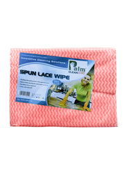 Palm Clean Tech Spun Lace Wipe Sheets, 50 x 37cm, 50 Sheets, Red