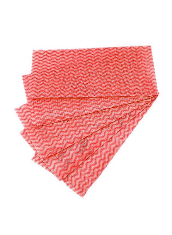 Palm Clean Tech Spun Lace Wipe Sheets, 50 x 37cm, 50 Sheets, Red