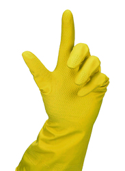 Super 5 Prima Protective Gloves with Long Sleeves for Kitchen, Large, Yellow