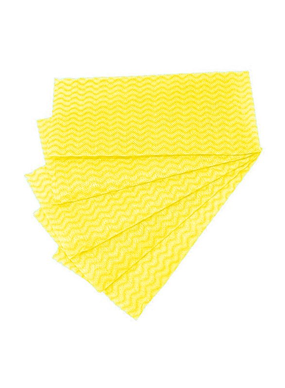 Palm Clean Tech Spun Lace Wipe Sheets, 50 x 37cm, 50 Sheets, Yellow