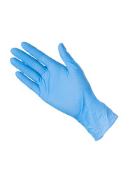 Palm Disposable Nitrile Powder Free Gloves, Large, 100 Piece, Blue