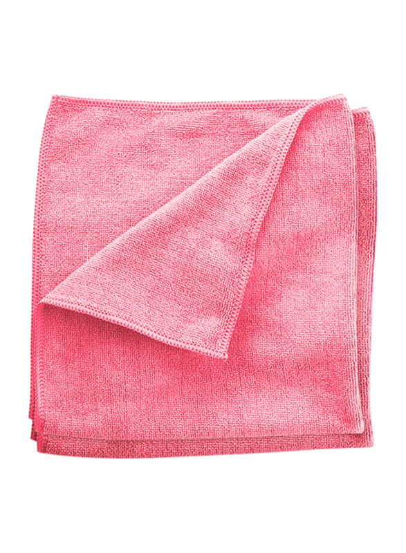 Palm Clean Tech Terry Microfibre Cleaning Cloth Set, 20 Pieces, 50 x 60cm, Pink