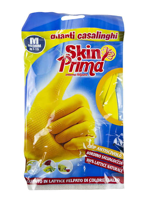 Super 5 Prima Protective Gloves with Long Sleeves for Kitchen, Large, Yellow