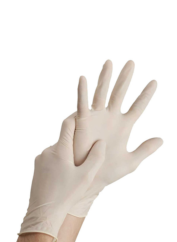 Palm Disposable Latex Powder Free Gloves, XL, 20 Piece, Clear