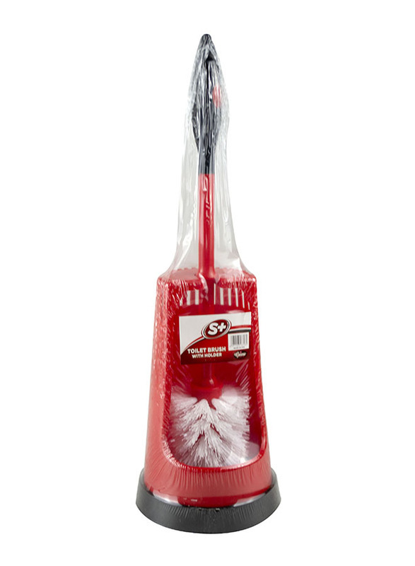 S+ Toilet Brush with Holder, Red