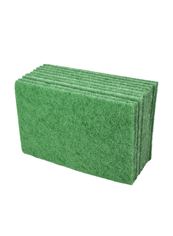 Eudorex Tampone Verde Dishwashing Scouring Pad, 10 Pieces, Green