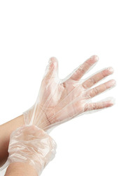 Palm Disposable Synthetic TPE Gloves, Large, 200 Piece, Clear