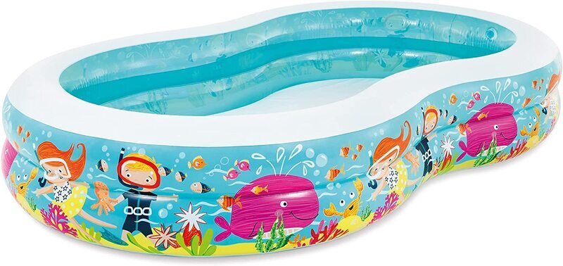 Intex Swim Centre Inflatable Paradise Seaside Swimming Pool, 56490, Blue