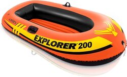 Intex Explorer 200 Inflatable Boat, Orange