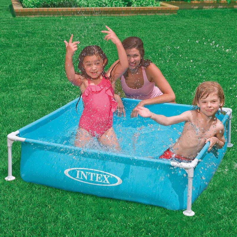 Intex Mini Frame Pool with Drain Plug, 57173, Blue