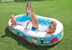 Intex Swim Centre Inflatable Paradise Seaside Swimming Pool, 56490, Blue