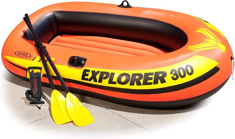 Intex Explorer 300 Boat Set, 3 Pieces, Multicolour
