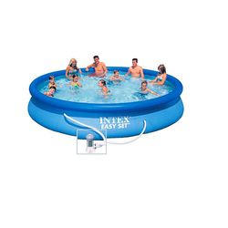 Intex Easy Set Inflatable Pool with Pump, 28158, Blue