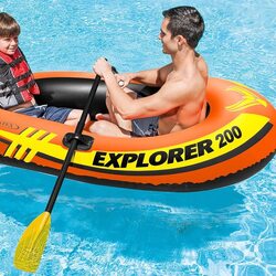 Intex Kayak Sport Toy, 59623, 1 Pair, Black/Yellow