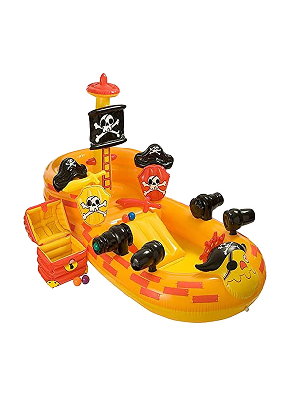 Intex Pirate Hideout Inflatable Play Pool Center, Orange/Yellow