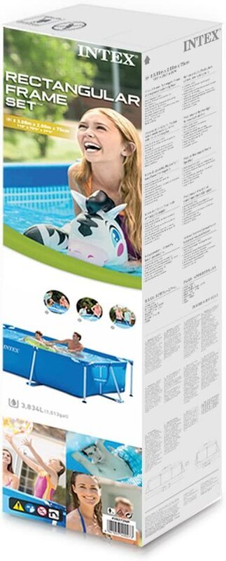 Intex Metal Frame Rectangular Pool, 28272, 3 x 2m, Blue