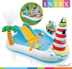 Intex Fishing Fun Play Centre Inflatable Kiddie Pool, 57162, Multicolour