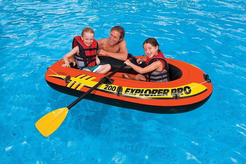 Intex Explorer 200 Inflatable Boat, Red