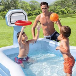 Intex Swimming Centre Shooting Hoop Family Pool, 57183, Blue