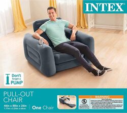 Intex Pull-Out Inflatable Convertible Chair, Grey