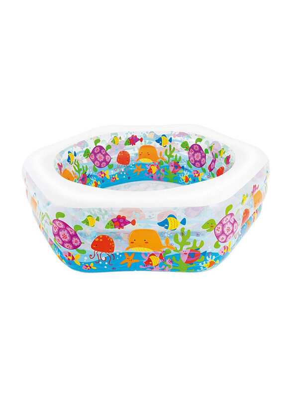 

Intex Hexagonal Paddling Pool with Ocean Reef Design, 12-56493NP, Multicolour