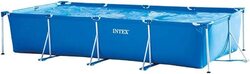 Intex Rectangular Frame Pool, Ages 6+, 28273, Blue