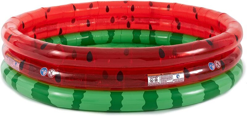 Intex Round Swimming and Wading Watermelon Pool for Ages 2+, 66-Inch, Red/Green