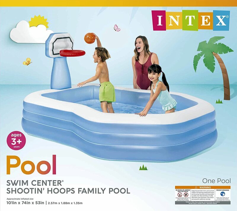 Intex Shooting' Hoops Swim Centre Family Pool, Blue
