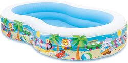 Intex Swim Centre Inflatable Paradise Seaside Swimming Pool, 56490, Blue