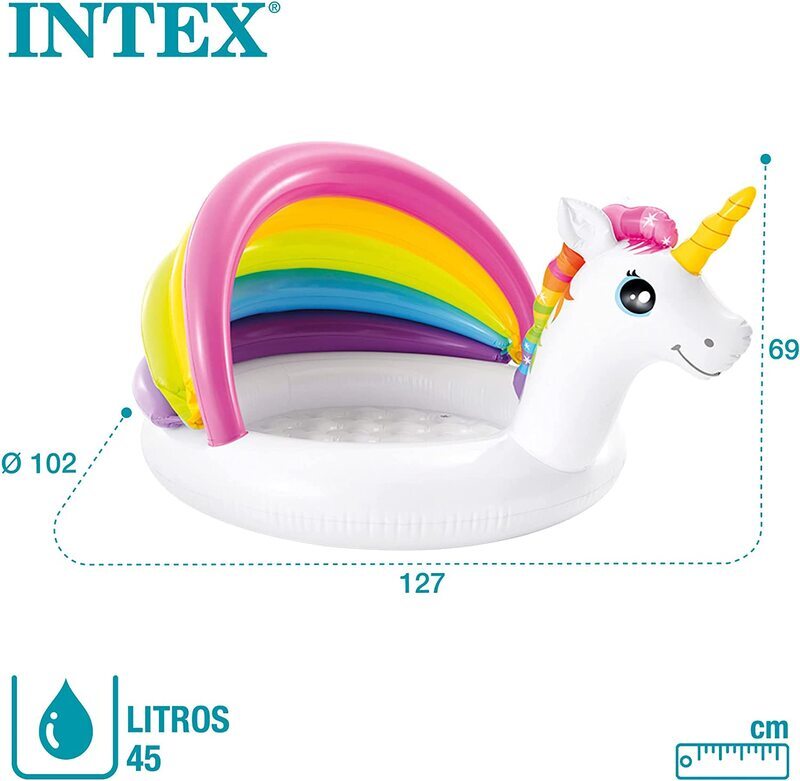 Intex Unicorn Baby Pool, 57113NP, Multicolour