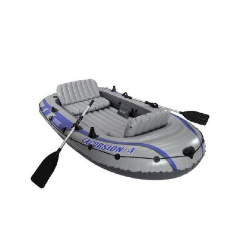 Intex Excursion 4 Set Boat, Grey/Blue