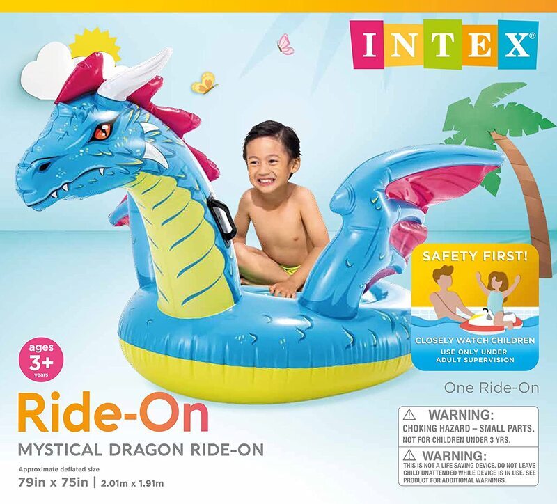 Intex Dragon Ride-On for Ages 3+, Multicolour