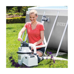 Intex Krystal Clear 2450 GPH Sand Filter Pump, Multicolour